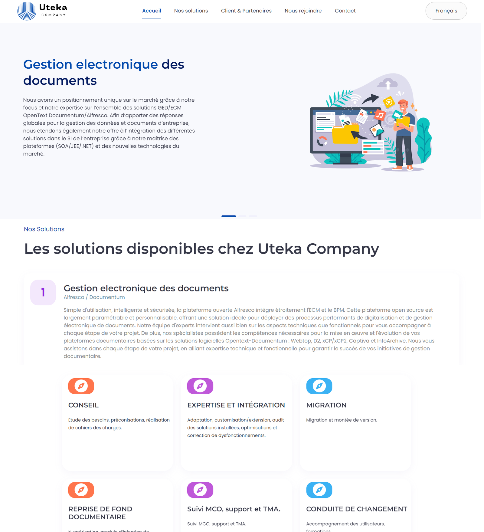Site Web de l'Entreprise Uteka